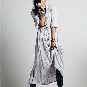 Free People Fable Midi Dress. Gray. Size M.